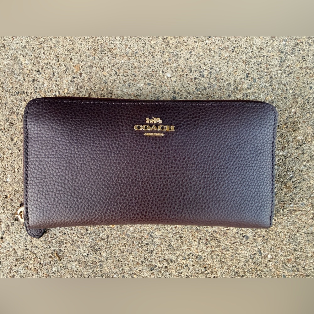Coach Plum Leather Wallet